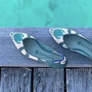 Rothy's Moroccan Green Points RETIRED Washable